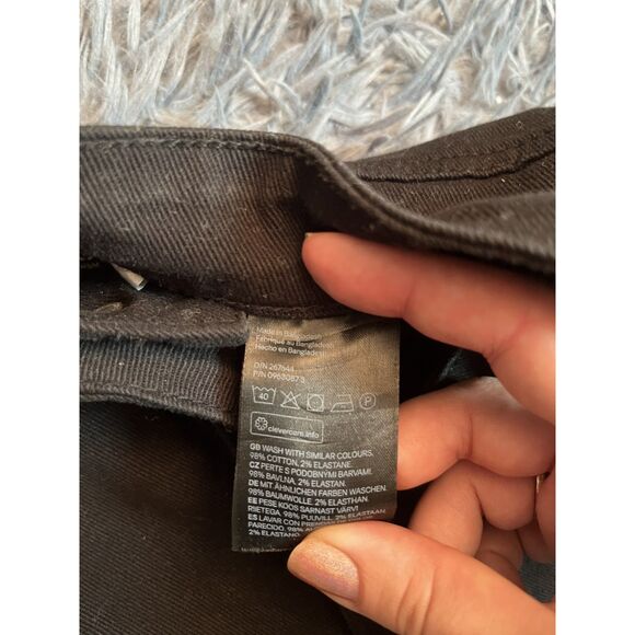 H&M Washed Black Wide Leg High Jeans Size 4 - Picture 4 of 7